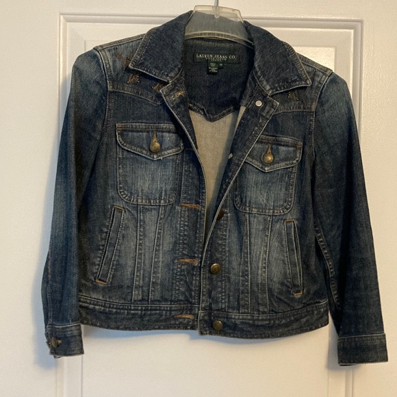 🛍️ [handed down] Ralph Lauren | Fitted Denim Jacket small petite - Picture 1 of 12